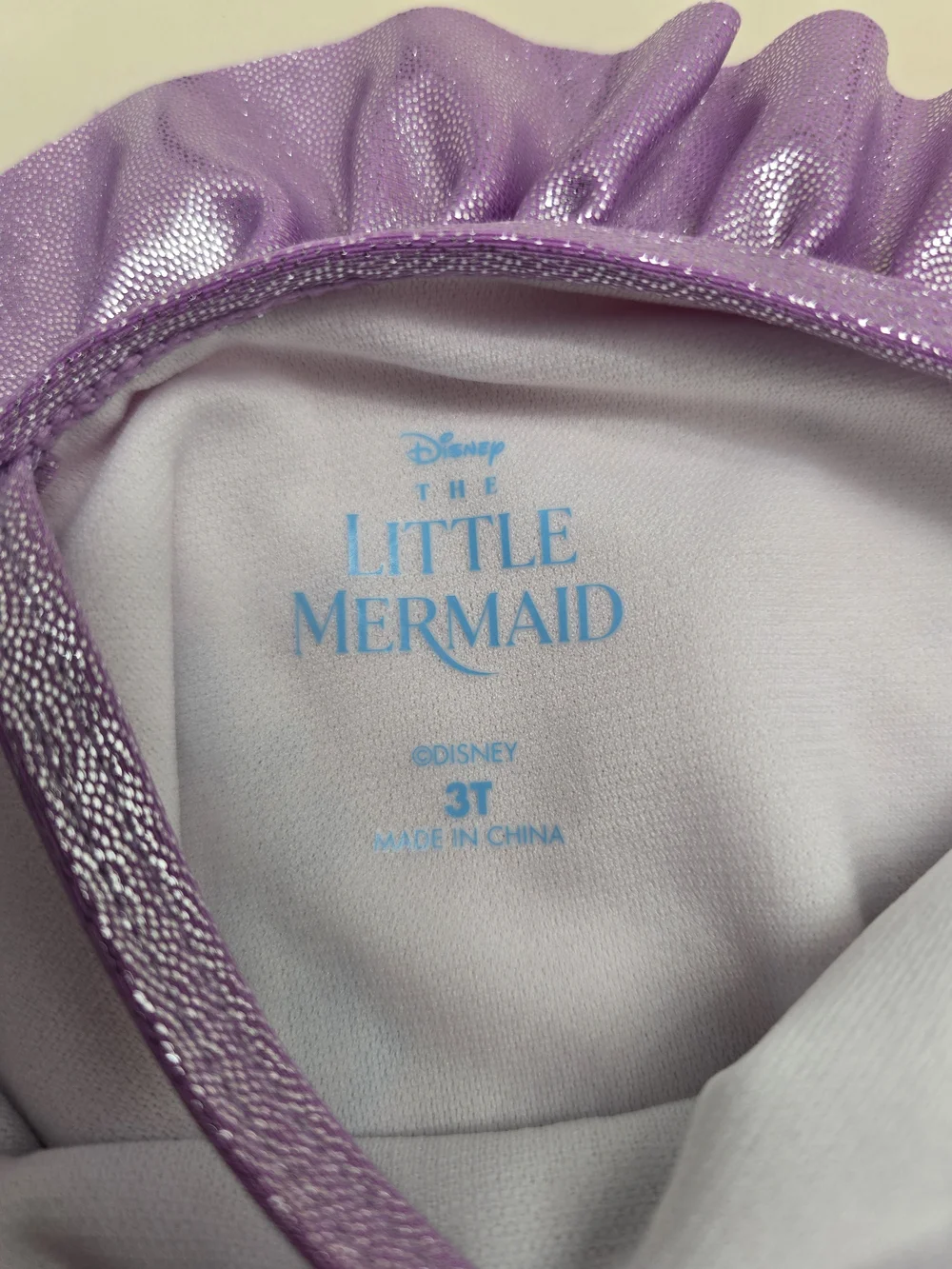 Disney Pink and Purple Mermaid One-Shoulder Girls Swim One-Piece